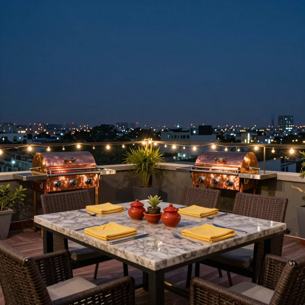 Rooftop Family BBQ Evening